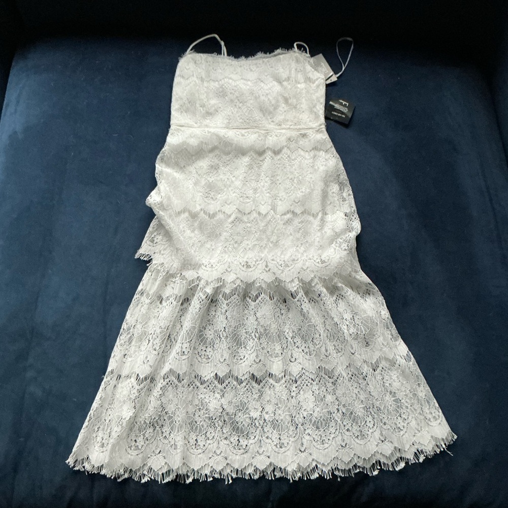 NWT LULU’S Wagner White Lace Sleeveless Midi‎ Dress - Picture 2 of 5